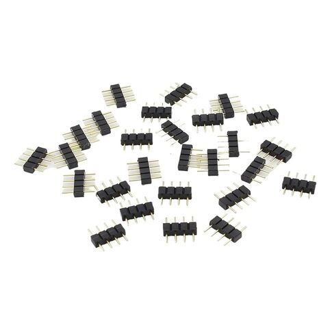 Fengpeng 10 قطعة/الوحدة 4 دبوس RGB موصل محول دبوس إبرة ذكر نوع مزدوج 4pin ، ل 5050 3528 LED قطاع أضواء ذاتية الصنع إدراج in Kuwait