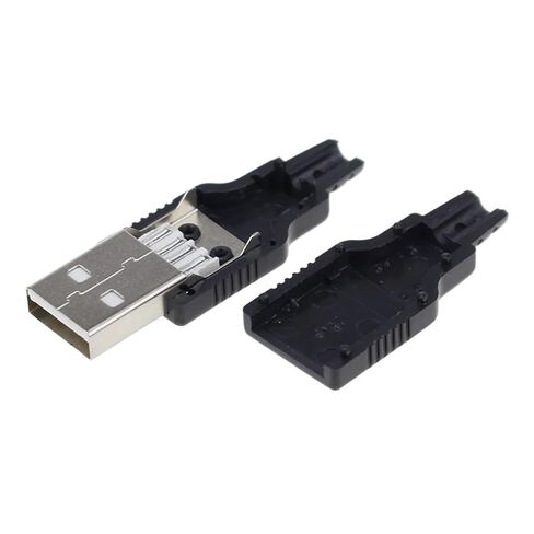 fengpeng IMC hot (5pcs Male+5pcs Female) USB 4 Pin Plug Socket Connector with Black Plastic Cover in Kuwait