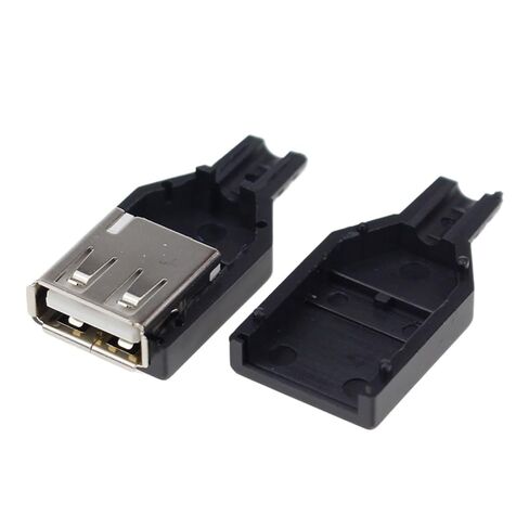 fengpeng IMC hot (5pcs Male+5pcs Female) USB 4 Pin Plug Socket Connector with Black Plastic Cover in Kuwait