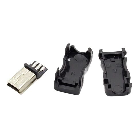 fengpeng 10pcs Mini USB 5 Pin T Port Male Plug Socket Connector&Plastic Cover for DIY in Saudi Arabia