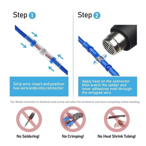 fengpeng 100pcs Welding Sealing Wire Connector,Heat Shrink Docking,Marine Waterproof Wiring,Electrical Cable Splicing Terminal in Kuwait