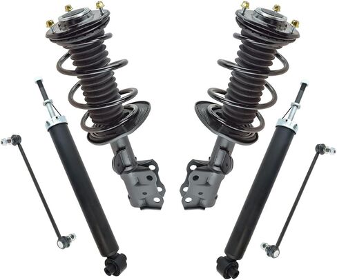 TRQ Front and Rear Suspension Kit Complete Strut & Coil Spring Assembly Shock Absorber Sway Bar Stabilizer Link Compatible with 2013-2018 Acura RDX in Saudi Arabia