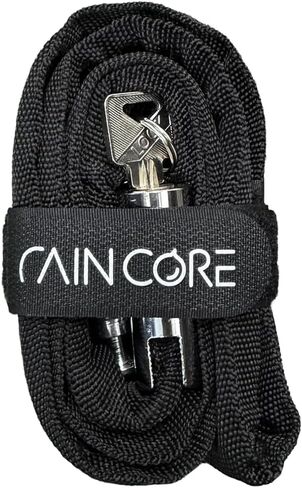 قفل كابل الدراجة بمفتاح من RAINCORE - كابل أمان من الألياف المركبة خفيف الوزن ومقاوم للقطع - قفل دراجة شديد التحمل مضاد للسرقة - 59 بوصة (150 سم)، 0.45 رطل - براءة اختراع في كوريا (59 بوصة) in Kuwait