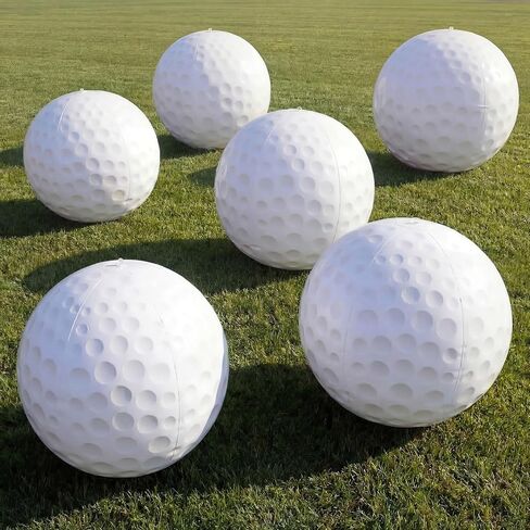 6 Pcs 12 Inches Golf Beach Balls Inflatable Golfing Gift Balls Party Decorations Golfers Gag Gift Fun Coastal Design for Summer Hawaii Birthday Party Photo Props in Saudi Arabia