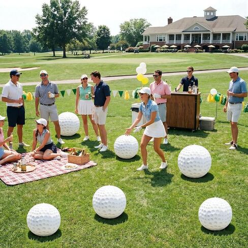 6 Pcs 12 Inches Golf Beach Balls Inflatable Golfing Gift Balls Party Decorations Golfers Gag Gift Fun Coastal Design for Summer Hawaii Birthday Party Photo Props in Saudi Arabia