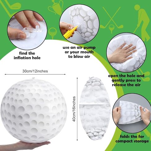 6 Pcs 12 Inches Golf Beach Balls Inflatable Golfing Gift Balls Party Decorations Golfers Gag Gift Fun Coastal Design for Summer Hawaii Birthday Party Photo Props in Saudi Arabia
