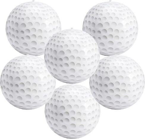 6 Pcs 12 Inches Golf Beach Balls Inflatable Golfing Gift Balls Party Decorations Golfers Gag Gift Fun Coastal Design for Summer Hawaii Birthday Party Photo Props in Saudi Arabia