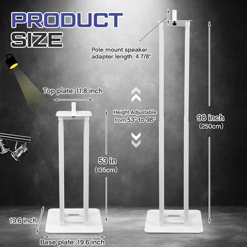 2 مجموعة DJ Totem Light Stand قابل للتعديل 39 ''-70 '' DJ Booth 132 lbs محمولة مع حقيبة و scrims بالأبيض والأسود للبوب والمناسبات الحية المتنقلة in Kuwait