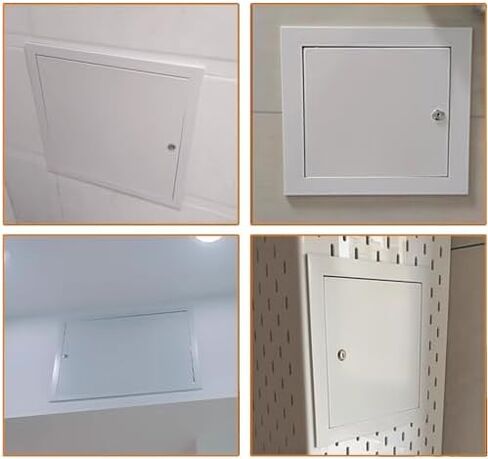 Customizable Heavy-Duty Small Wall Access Panel - Push-to-Open Inspection Hatch Cover Plate for Drywall/Ceiling Maintenance (40x45cm/15.7x17.7) in Kuwait