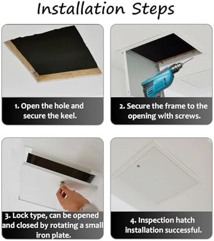 Heavy Duty Recessed Access Panel - Metal Inspection Hatch Plate with Door for Plumbing Valves & Ducts (20x33 inches) - Invisible Repair Door for Wall & Ceiling Access in Kuwait