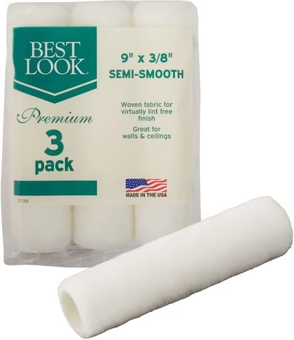 LINZER PRODUCTS 772302 Premium Woven Fabric Roller Cover (Pack of 3), 9" in Kuwait