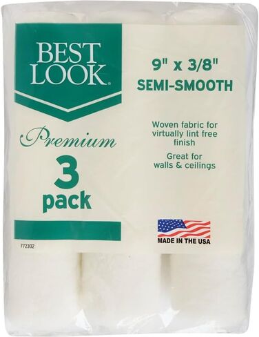 LINZER PRODUCTS 772302 Premium Woven Fabric Roller Cover (Pack of 3), 9" in Kuwait