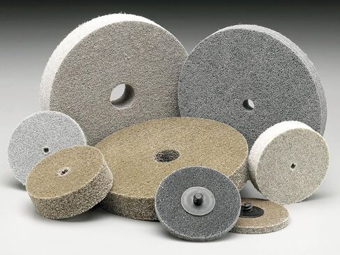 Norton 3" Deburring and Blending Unitized Wheel, 1/4" W, 3/8" Mounting Size, Fine Silicon Carbide in Kuwait