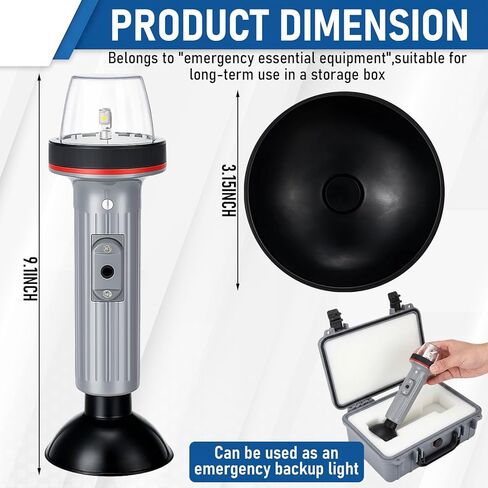 مصباح VIHOSE المحمول LED Stern مع كوب شفط يعمل بالبطارية القوس / ضوء ملاحة صارم 100، 000 ساعة LED مفتاح محكم الغلق للخدمة الشاقة لصيد الأسماك بالتجديف الليلي in Saudi Arabia