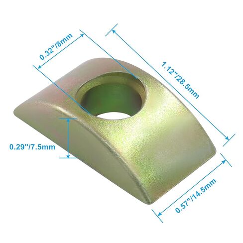 12 عبوة M8 نصف قمر، غسالة فاصل موصل صواميل بلون برونزي، قطر فتحة 8 مم لأثاث اللوحة/خزانة الملابس in Kuwait