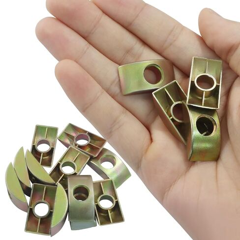 12 عبوة M8 نصف قمر، غسالة فاصل موصل صواميل بلون برونزي، قطر فتحة 8 مم لأثاث اللوحة/خزانة الملابس in Kuwait