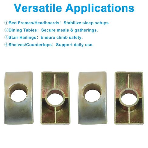 12 عبوة M8 نصف قمر، غسالة فاصل موصل صواميل بلون برونزي، قطر فتحة 8 مم لأثاث اللوحة/خزانة الملابس in Kuwait