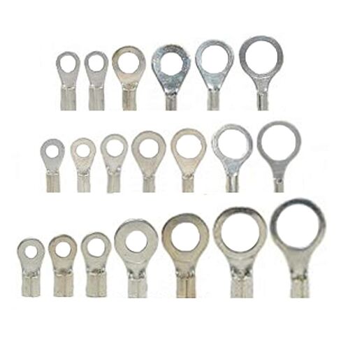 Sherco-Auto 200 Piece - Non-Insulated Ring Connectors Assortment Kit - Strong Crimp Connectors - Made in USA in Saudi Arabia