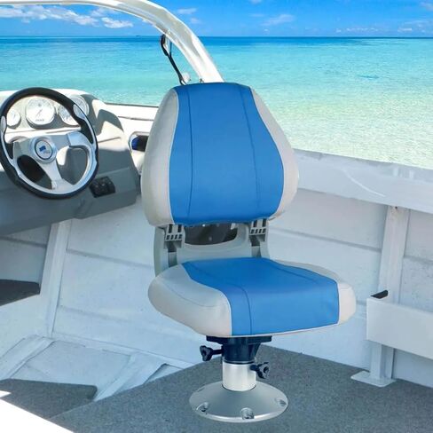 Oceansouth Boat Seat Pedestal Adjustable 13" - 19" Boat Accessories Seats Fishing Pole seat Pontoon Kayak Jon Chair Pedestal bass Boats Base Mount Swivel Aluminum Post Cushion Safety Equipment Slider in Kuwait