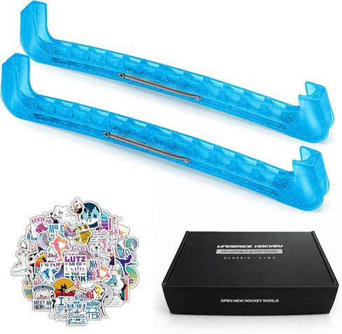 واقيات شفرات التزلج على الجليد من UICE مع إصدار زنبركي مركزي - أغطية شفرات التزلج على الجليد للهوكي والشباب والكبار، واقيات شفرات أحذية تزلج متينة، سهلة الارتداء والخلع in Kuwait