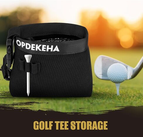 Golf Ball and Club Cleaning Bag, 3-Layer Golf Ball Cleaner Pouch with Waffle Cloth Towel, Waterproof PVC Liner, High Cleanliness Soft Silver Wire, Golf Club Cleaning Bag Accessories with 3 Tee Holder in Kuwait