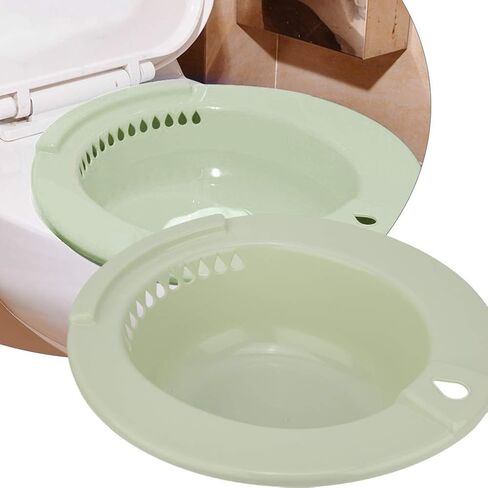 Toilet Hip Bath Tub Washing Basin Premium PP Material Non Durable Edge Thickening Design for Pregnant Women Hemorrhoids Patients Elderly Blue Green 38.5cm (Green) in Saudi Arabia