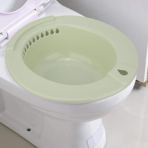 Toilet Hip Bath Tub Washing Basin Premium PP Material Non Durable Edge Thickening Design for Pregnant Women Hemorrhoids Patients Elderly Blue Green 38.5cm (Green) in Saudi Arabia