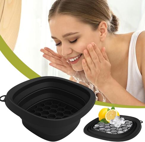 Ice Face – Cold Plunge Bowl for Skin Refresh | Reusable Spa Basin System, Foldable Portable Form, Built In Tray Support & Cooling Care Features for Morning Routines, Home Skincare, Facial Soaking and in Saudi Arabia