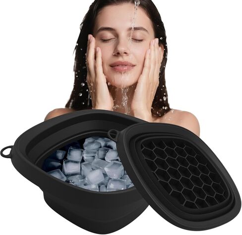 Ice Face – Cold Plunge Bowl for Skin Refresh | Reusable Spa Basin System, Foldable Portable Form, Built In Tray Support & Cooling Care Features for Morning Routines, Home Skincare, Facial Soaking and in Saudi Arabia