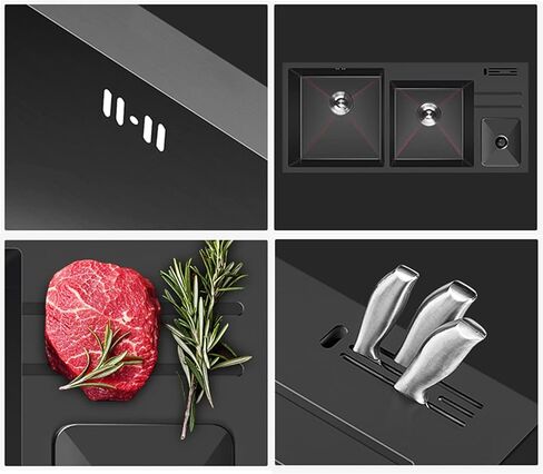 Mall, Home Integrated Practice, Large Black Double Bowl Small, Home Integrated Practice, 304 Stainless Steel Embedded Small, Home in Saudi Arabia