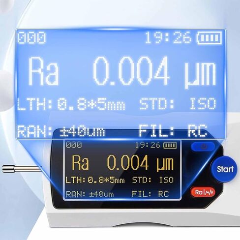 ERICAT Metal Roughness Measuring Instrument, Handheld Surfaces Roughness Tester Meter with 13 Parameters, 160 Μm Measuring Range and High Precision 0.001μm, Suitable for Roughness Detection in Saudi Arabia