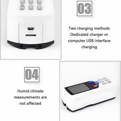 ERICAT Metal Roughness Measuring Instrument, Handheld Surfaces Roughness Tester Meter with 13 Parameters, 160 Μm Measuring Range and High Precision 0.001μm, Suitable for Roughness Detection in Saudi Arabia