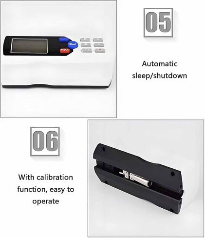 ERICAT Metal Roughness Measuring Instrument, Handheld Surfaces Roughness Tester Meter with 13 Parameters, 160 Μm Measuring Range and High Precision 0.001μm, Suitable for Roughness Detection in Saudi Arabia