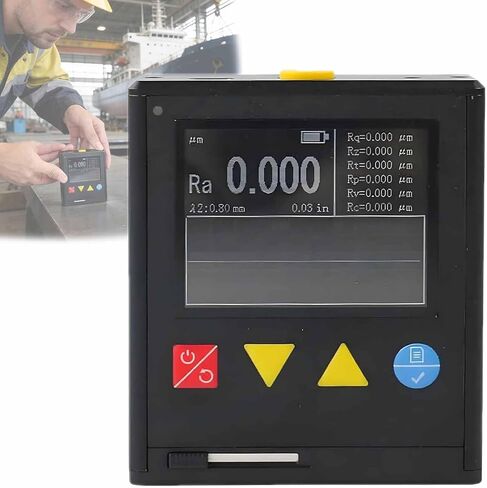 ERICAT Handheld Surface Roughness Tester Meter, Surface Roughness Meter, High Precision Roughness Gauge with LCD Display, Ra/Rz/Rq/Rt/Rp/Rv/Rc Parameters, for Metal/Plastic Surface Measurement in Saudi Arabia