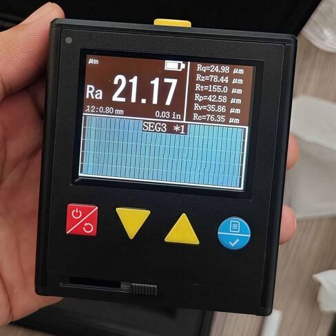 ERICAT Handheld Surface Roughness Tester Meter, Surface Roughness Meter, High Precision Roughness Gauge with LCD Display, Ra/Rz/Rq/Rt/Rp/Rv/Rc Parameters, for Metal/Plastic Surface Measurement in Saudi Arabia