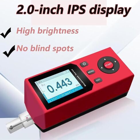 Handheld Smoothness Detector, Portable Profilometer with IPS Display, 0-320Um Measuring Range and 14 Roughness Parameters, 0.001Μm Measurement Accuracy and Easy to Carry for Sandblasting in Saudi Arabia