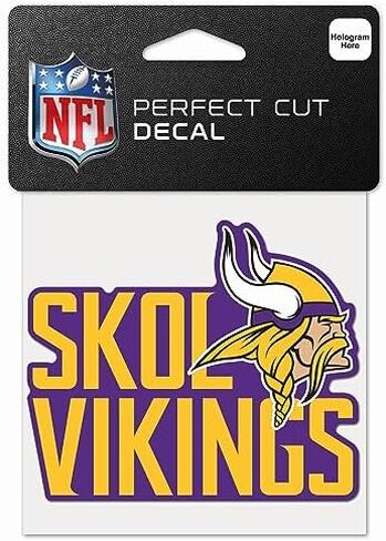 WinCraft Minnesota Vikings Slogan Perfect Cut Color Decal 4" x 4" in Saudi Arabia