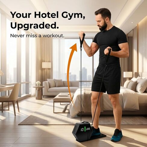 in Motion Flex USB Rechargeable Smart Home Gym Equipment | Portable Compact Digital Cable Machine Adjustable Motor Resistance 5–66LB | Compact Strength Training for Full Body Workout Travel & Fitness in Saudi Arabia