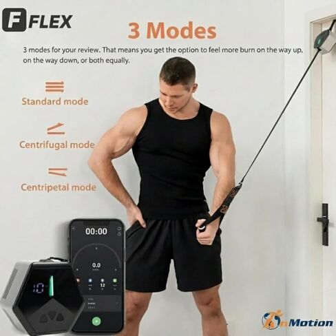 in Motion Flex USB Rechargeable Smart Home Gym Equipment | Portable Compact Digital Cable Machine Adjustable Motor Resistance 5–66LB | Compact Strength Training for Full Body Workout Travel & Fitness in Saudi Arabia