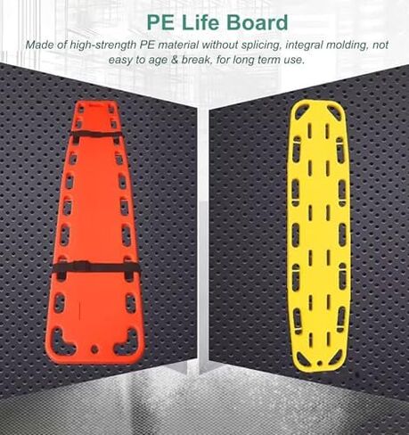 Spine Board Stretcher for Emergency Rescue - Lightweight PE Plastic CPR Safety Device for Kids & Adults (138x35x5cm) in Saudi Arabia