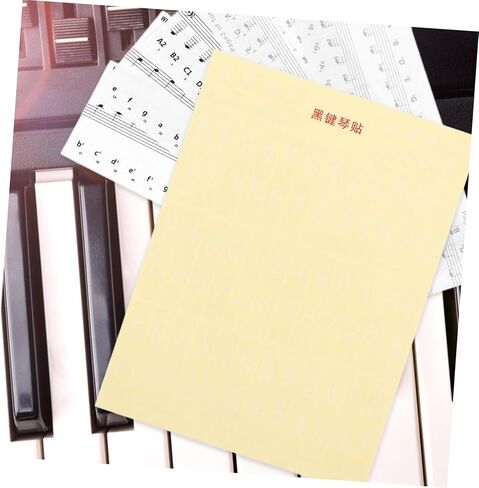 BESPORTBLE 2Sets Transparent Piano Keyboard Stickers for Key Electronic Organs Easy to Paste Decals for Beginners Non Fading Design for Piano Learners in Kuwait