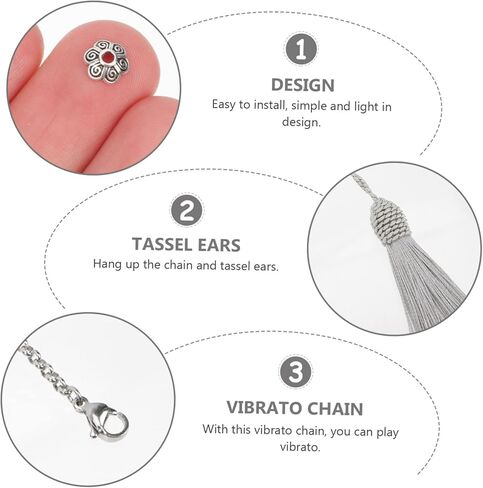 Toyvian 1Set Key Tremolo Chain for Thumb Piano Durable Kalimba Accessory Easy to Install Lightweight and Compact Design for Music Lovers in Saudi Arabia