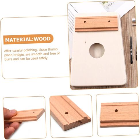 VANZACK 2 قطعة استبدال جسر البيانو الإبهام، جسر كاليمبا من الخشب الطبيعي المتين لمشاريع DIY، لمسة نهائية ناعمة، ملحقات عالية الجودة لعشاق الموسيقى in Kuwait