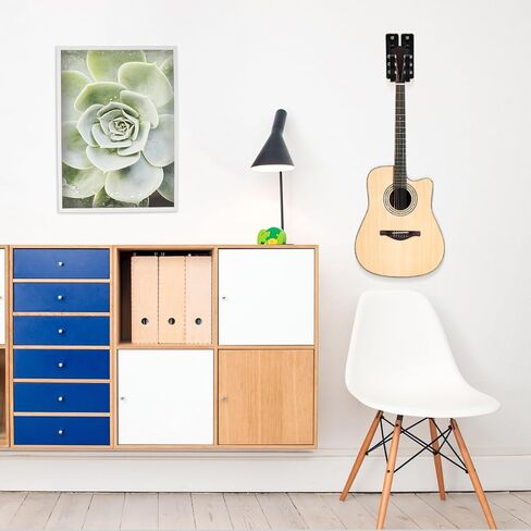 Luxshiny 2pcs Guitar and Skateboard Wall Mount Display Stands Black Acrylic Wall Holder Rack for Musical Instruments and Sports Equipment Storage in Saudi Arabia