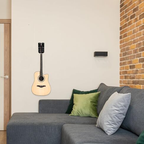 Luxshiny 2pcs Guitar and Skateboard Wall Mount Display Stands Black Acrylic Wall Holder Rack for Musical Instruments and Sports Equipment Storage in Saudi Arabia
