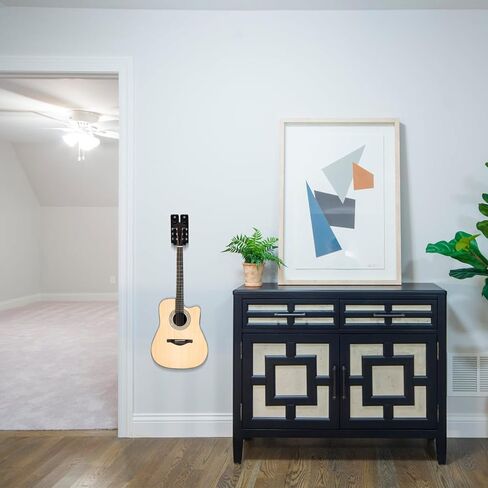 Luxshiny 2pcs Guitar and Skateboard Wall Mount Display Stands Black Acrylic Wall Holder Rack for Musical Instruments and Sports Equipment Storage in Saudi Arabia