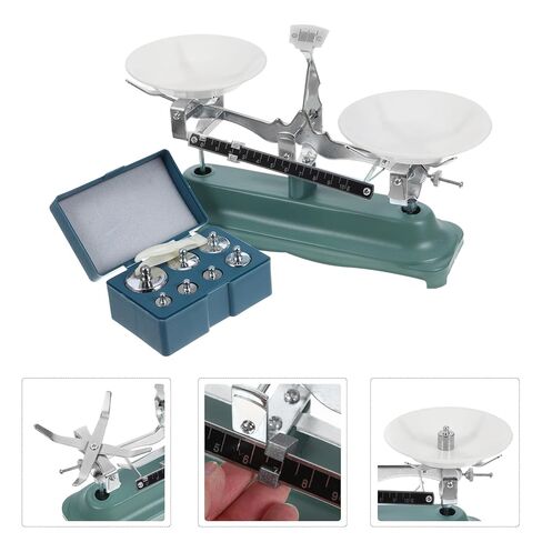 Alipis Laboratory Three-Rod Balance Scale with Weights Scientific Teaching Tool for Experiments Accurate Capacity Tray Scale for Students and Lab Measurement in Saudi Arabia