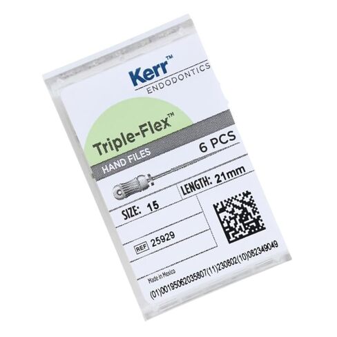 Kerr Dental 25929 Triple Flex Endodontic Files #15 21mm 6/Pk in Kuwait