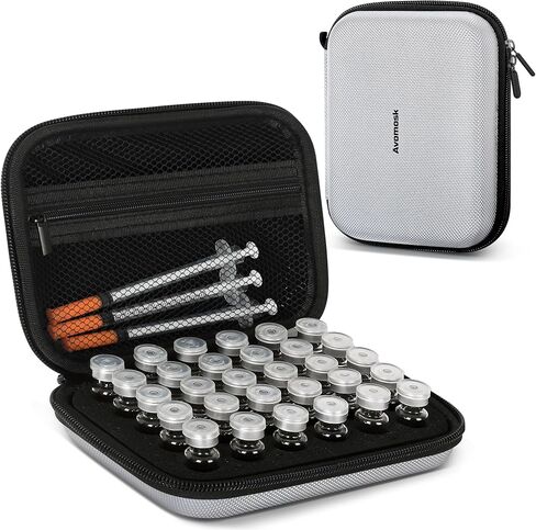 60 Slots 3ml Peptide Case, Insulin Vial Holder, Peptide Storage Case for Fridge and Travel, Fits 1ml 2ml 3ml Standard Vials, Diabetic Supplies (Case Only) in Kuwait