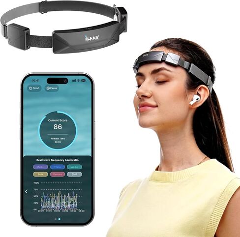 عقال التأمل ، أجهزة الارتجاع البيولوجي EEG ، ردود الفعل البصرية والسمعية في الوقت الحقيقي للتدريب على الارتجاع العصبي ، مراقبة Brainwave | يقيس موجات alpha و beta و gamma و theta و Delta و SMR الدماغ in Saudi Arabia